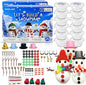 COOLJOY 12 Pack Build a Snowman Kit DIY Snowman Crafts,Air Dry Clay Modeling Crafts Kit,Christmas Stocking Stuffers for Kids,Christmas Gifts for Kids, Snowman Making Kit Toys