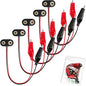 CHANZON UL Wires Battery 9v Alligator Clips Battery Snap in Connector,5 Pcs Plastics T-Type for Arduino LED Strip