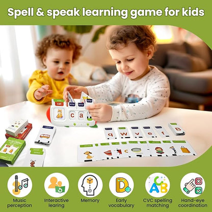 Talking Flash Cards for Toddlers : Montessori Toys Autism Toy,Alphabet CVC Word Speak and Spell,Preschool Learning 107 Sight Words ABC Therapy Toys for Toddlers & Preschoolers 2-8 Years Old