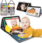 Baby Mirror Toys for Tummy Time, Newborn Infant 0 3 4 6 12 Months Old Boy, Girl Gift. Brain Developmental Montessori Sensory High Contrast Crinkle Book w Safe Mirror for Floor, Crib, Car, Bouncer