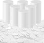 Coopay 1 1/2 Inches Plastic Poker Chips Learning Counters Disks Bingo Chip Counting Discs Markers for Math Practice and Poker Card Game Tokens, Teaching Rewards, 200 Pieces (White)