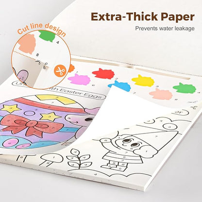 Jar Melo Paint with Water Books for Toddlers, Mess Free Watercolor Painting Activity for Kids Ages 1-3, 2-4, 4-6, Art Craft Coloring Gift with Brush, Airplane Travel Activities for Toddlers, Unicorns