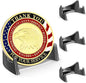 4 Pcs 1.69 Inch Metal Challenge Coin Display Stand Military Coin Holder Medallion Token Holder for Veterans Collectors Fits 2 Inches and up Coins Medals Pocket Watches (Black)