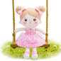 OUOZZZ 13" Soft Baby Doll Toys for 1 + Year Old Girl Gifts, Birthday Gifts for 1 Year Old Girl Christmas Plush Toys Gift for Toddler Kids Pink Dress