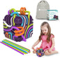 Sensory Toys for Kids with Autism & Autism Sensory Products - Upgraded 3D Silicone Fidget Cube & Activity Board for Kids & Adults, ADHD & Anxiety Relief, FDA Food Grade Quiet Travel Toys with Pouch