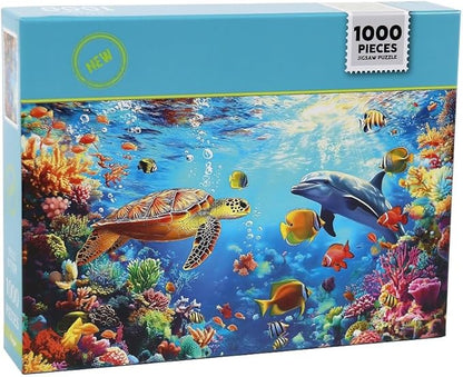 Moruska Underwater Puzzles 1000 Pieces for Adults Under The Sea Animal Jigsaw Puzzle Ocean Scene 1000 Piece