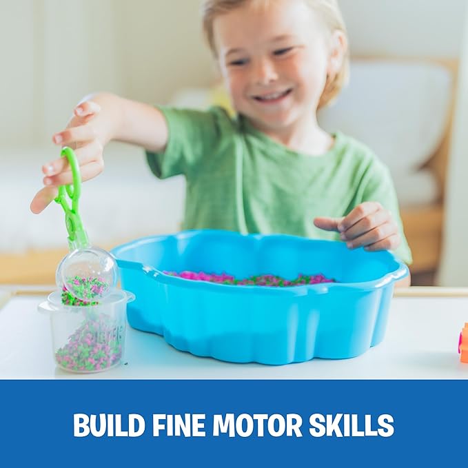 Educational Insights Pluffle® Sensory Station - Sensory Bin Foam Set, No Mess Alternative to Sand Toys & Slime for Toddlers, Fun Table Filler for Home or Classroom, Kids Ages 3+