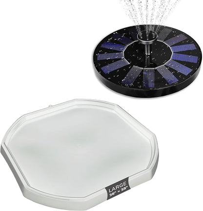 MEKA Tuff Tray with Solar Fountain, Sensory Water Play Tray for Kids, Outdoor Indoor Messy Play, STEM Activities, Classroom or Home Use ((White, Large 38" x 38"))