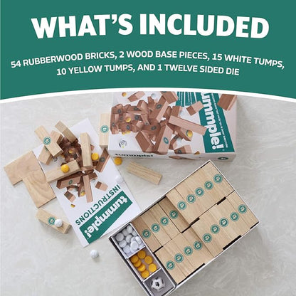 Wooden Block Stacking Tower Game – Fun Party & Family Board Game for Kids, Teens, & Adults – STEM Educational Toy