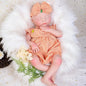Reborn Baby Dolls Silicone Full Body 18.1in Weighted Real Life Closed-Eyes Girl Dolls Lifelike Newborn Baby Soft Body Flexible Limbs Not Vinyl