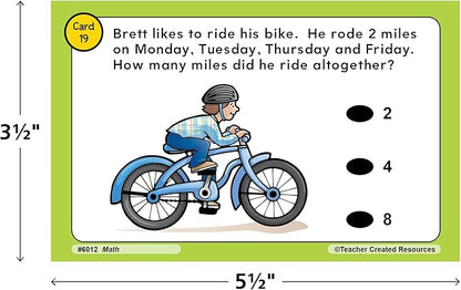 Teacher Created Resources Power Pen Learning Cards: Math, Grade 2, 5.5", x 3.5", Multicolor