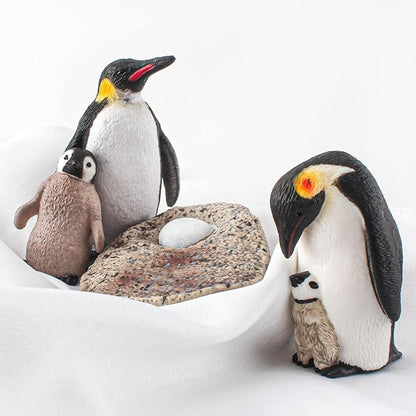4PCS Penguin Lifecycle Antarctica Penguin Figurines Toy Playset Arctic Penguins Early Educational Toys Cake Decoration Christmas Birthday Party Supplies Decor
