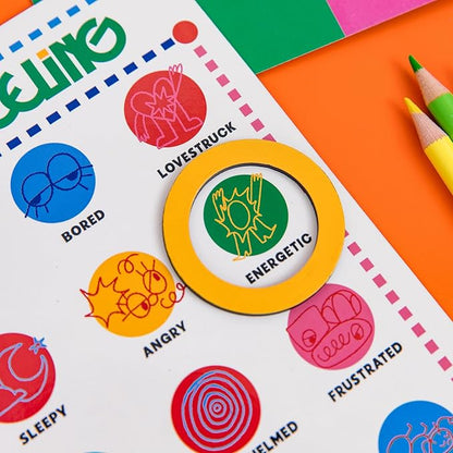 ban.do Magnetic Daily Mood Tracker Feeling Poster Chart for Self Reflection and Care, Today I'm Feeling
