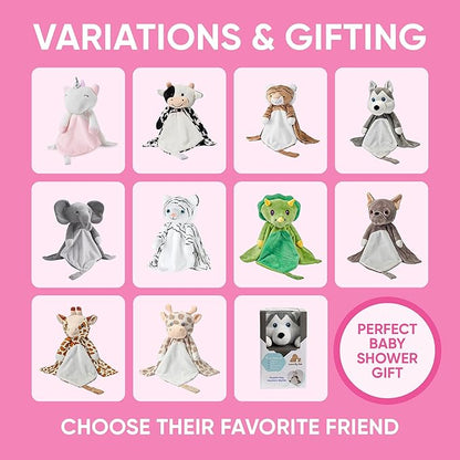 Love By Emi Baby Music Lovey Pink & White Unicorn, Baby Sleep Soother for Crib & Cuddle Bedtime, White Noise with Heartbeat & Lullaby, Plush Sound Toy, Stuffed Animal for Newborns, Infants & Toddlers