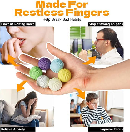 Magnetic Balls Fidget Toys,4Pcs Silicone Magnetic Balls,Magnet Stress Relief Toys,Silicone Desk Fidgets Toys for Office,Sensory Fidget Ball Toy for Adults, Teens with ADHD,Anxiety (Light-Color, 4)