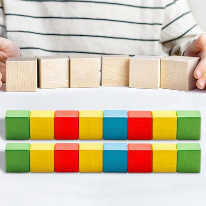 300 PCS 1 Inch Natural Wood Blocks, Unfinished Wood Cubes, Bulk Small Square Wooden Blocks for Crafts and DIY Projects