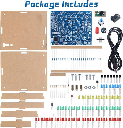 Soldering Practice Kit, Heart-Shaped LED Light DIY Soldering Project Kit with 20 Flashing Effects, DIY Electronics Kit for Home School Training Learning, Perfect Presents for Lovers/Family