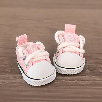17cm Doll Shoes (No Doll), Mini Shoes Replacement, Cute Kawaii Fashion Shoes for 6.7inch Doll Suit, Shoes & Clothes Accessories for 1st/2nd/3rd Gen Doll Play & Display Pink