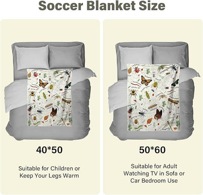 Insects Blanket Gifts for Women, 50"*60" Blanket Gift for Boys Girls Birthday Christmas Thanksgiving, Insect Bug Decor, Entomology Gifts for Kids Who Love Bugs