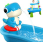Dinosaur Water Table Pump Continuous Flow - Rechargeable Water Pump for Water Table Accessories - Summer Outdoor Water Play Toys - Battery Powered Water Pump Outside (Blue)