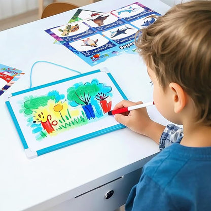 Sorting Toys for 3-5 Year Olds, 7 Themed Matching Games with Magnetic Whiteboard, Montessori Fine Motor & Writing Practice, Speech Therapy & Classroom Learning Gift