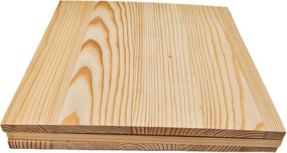 3PCS Unfinished Wood Square Blocks for Crafts, 9.8x9.8x0.4in Blank Wooden Squares Pine Wood Boards for Carving,DIY Wood Coasters,Painting & Burning