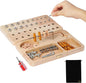 Wooden Pegboard for Finger Dexterity, Upgraded 36-Hole Wooden Hand Therapy Peg Board with Multifunctional Test Kit, Occupational Therapy Toys to Improve Fine Motor Skills and Hand-Eye Coordination