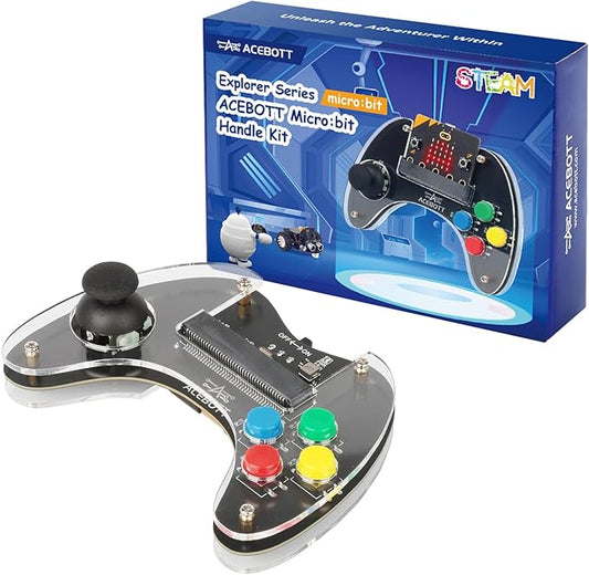 ACEBOTT Wireless Controller for Micro:bit Kit, STEM Kit Coding Robot kit Compatible With Makecode, Remote Control for Programming Learning, Gifts for Kids and Teens(Not included Micro:Bit)