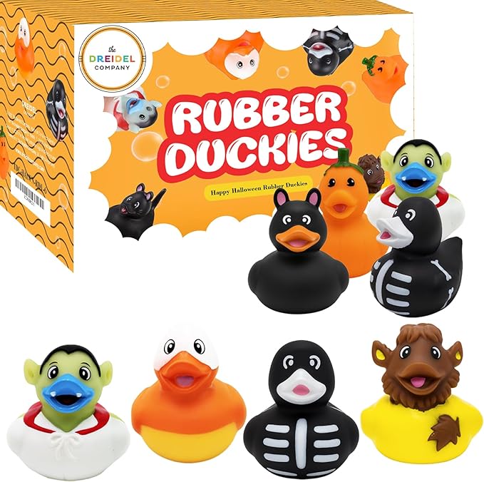 Halloween Rubber Duck Toy Duckies for Kids, Fun Bath Birthday Gifts Baby Showers Summer Beach and Pool Activity, 2" (200-Pack)