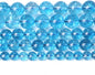 4mm 86PCS Blue Crystal Crackle Quartz Stone Spacer Round Loose Beads for Jewelry Making DIY Bracelet 15 inches Strand