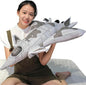 29 Inch Airplane Plush Toy with Blanket – Warplane Stuffed Animal, Space Shuttle Plush for Kids, Sofa or Travel Decor