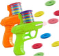 Sumind 2 Pieces Foam Disc Launcher Zip Shot Shooter Disc Shooter (Orange, Green)