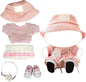 Clothes for 17cm Doll (Clothes Only) – 5-Piece Outfit Set with Sweater, Skirt, Hat, Canvas Shoes and Camera Bag – 17cm Doll Accessories for a Cute and Stylish Look