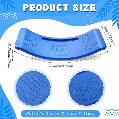 2 Pack Balance Board for Kids Teeter Totter Plastic Wobble Balance Board Indoor Toddler Toys for Toddler Exercise Motor Skills, Gaming, Outdoor and Indoor, Blue