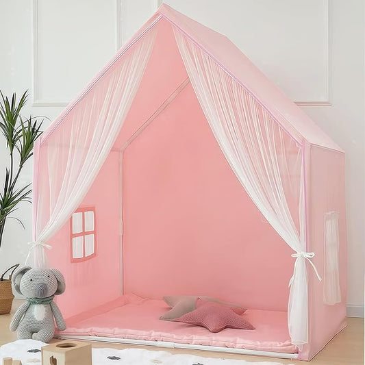 Kids Play Tent for Girl, Kids Tent Indoor, Playhouse for Kid, Princess Castle Play Cottage Pink