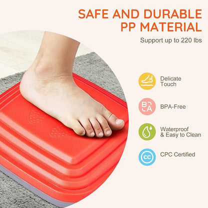 VEVOR Balance Stepping Stones for Kids, 10 PCS, Up to 220 lbs, Non-Slip Toddlers Sensory Stepping Stones, Obstacle Course Coordination Game Toys Indoor or Outdoor Play for Children Aged 3 4 5 6 7 8+