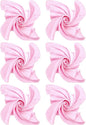 Boao 6 Pieces Chiffon Scarf 1950s Square Neck Head Scarfs Vintage Soft Polyester for Women Lady