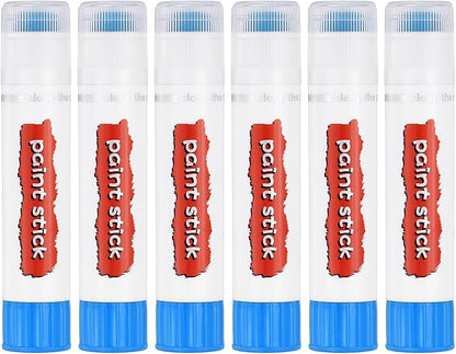 PATIKIL Tempera Paint Sticks, 6 Pcs Solid Tempera Paints Sticks Washable Bulk Markers Pen Quick Drying for Artists Beginners Art Supplies, Light Blue