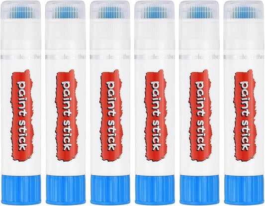 PATIKIL Tempera Paint Sticks, 6 Pcs Solid Tempera Paints Sticks Washable Bulk Markers Pen Quick Drying for Artists Beginners Art Supplies, Light Blue