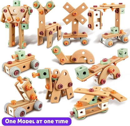 Kids Tool Set with Drill, 148 PCS STEM Building Tools with Storage Box Plastic Todder Tool Set for Boys and Girls Age 3 4 5 6 7 8 Years