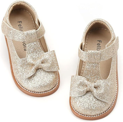 Felix & Flora Toddler Little Girl Mary Jane Dress Shoes - Ballet Flats for Girl Party School Shoes