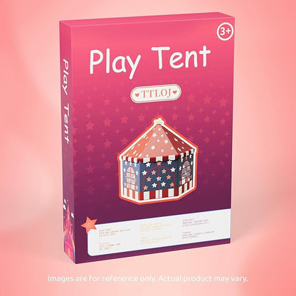 Large Girls Play Tent Princess, Boys Castle Kids Playhouse Indoor Outdoor Toddler Teepee | American Style Design, Age 3-8| Detailed Instructions| Colorful Package| Christmas Birthday Gift Pink