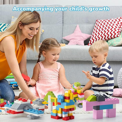 1500 Pieces Classic Building Bricks Set – Bulk Basic Blocks in 12 Colors & 14 Shapes, Compatible Bulk Block, STEM Educational Toy Suitable for Boys & Girls Ages 6+, Packed in Box.