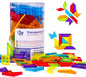 Transparent Pattern Blocks, 126 Pcs Geometric Shapes Blocks, Tangram Puzzles, Practice Sorting Counting Patterning, Math Manipulatives for Kids, Back to School Supplies, Teacher Supplies