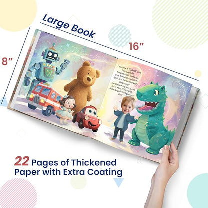 ELFINK Personalized Children Story Books - Toyland Adventure - Customized Name & Photo - Baby Gifts - Children Bedtime Story (Soft Cover)