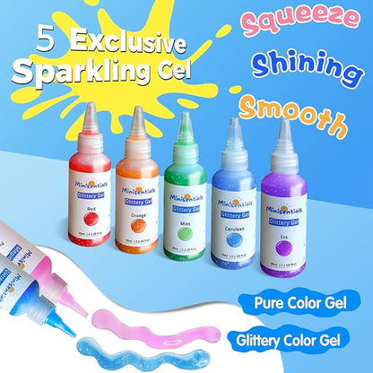 Magic Water Elf Toy Kit - Aqua Art Water Fairy Gel Kit for Kids - 10 Colors Magic Gel Water Pets - DIY Squishy Maker Set - Make Your Own Squishies Toy Crafts Party Favor for Boys & Girls Ages 6-12