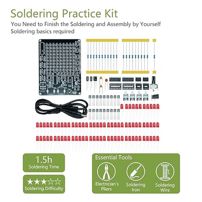 YYSOLDER 2pcs Soldering Practice kit led Soldering kit DIY Electronic Kits Electronic kit Adult STEM Teaching and Learning Education