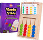 LiKee Slide Puzzle Color Sorting Matching Toys, Airplane Car Travel Busy Board for Toddler No-Lose-Parts and Portable, Montessori Wooden Educational Toys Board Games for Kids Boys Girls 3+ Years Old
