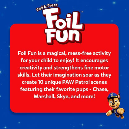 Skillmatics Foil Fun - PAW Patrol, Mess-Free Art & Craft Kits for Kids, DIY Creative Activity, Travel Toys, Gifts for Fans of Chase, Marshall, Skye, Girls, Boys, Ages 4, 5, 6, 7, 8 and Up