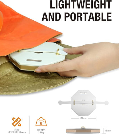 Teacher Appreciation Gift - Thank You Gift for Teachers, Portable Folding Table Lamp - Dimmable, Collapsible Paper Lantern for Camping, Emergency & Home Decor, Gifts for Women (White)